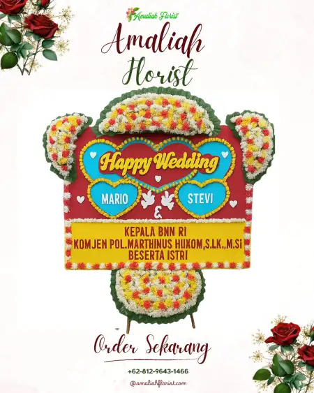 Papan Bunga Pernikahan Campakamulya